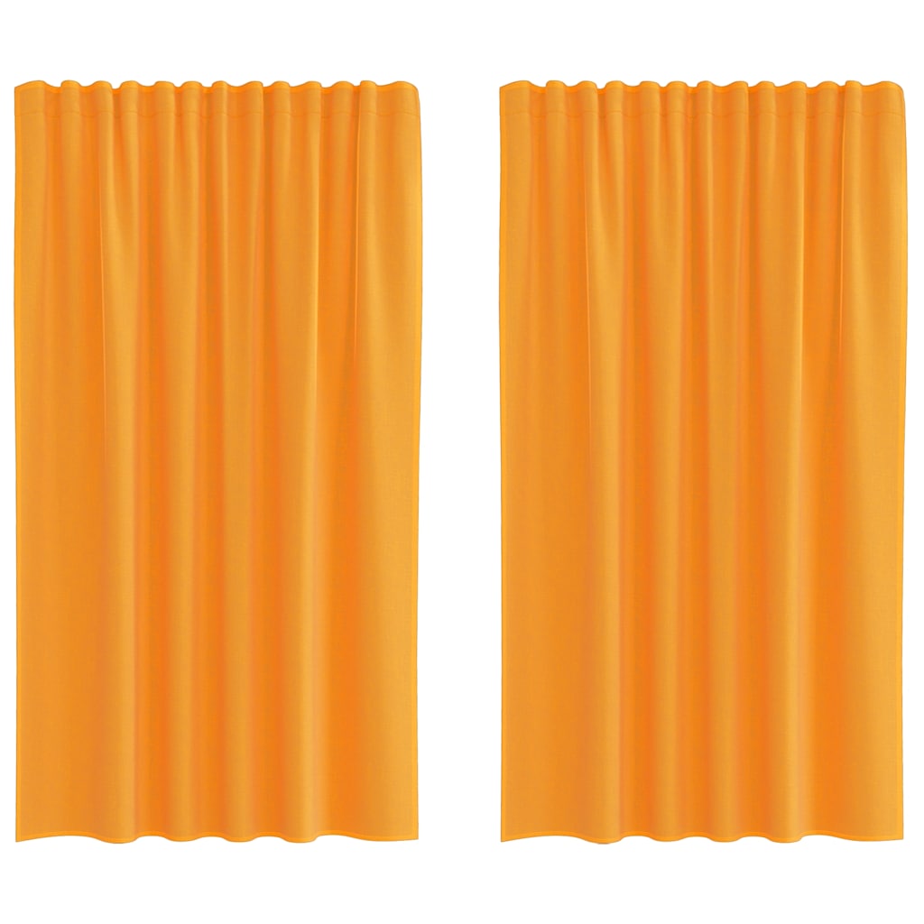 Voile Vorhänge mit Stangentaschen 2 Stk. Orange