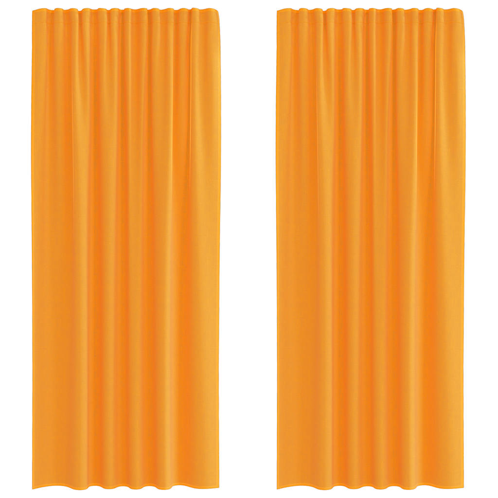Voile Vorhänge mit Stangentaschen 2 Stk. Orange