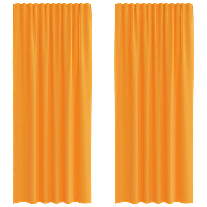 Voile Vorhänge mit Stangentaschen 2 Stk. Orange