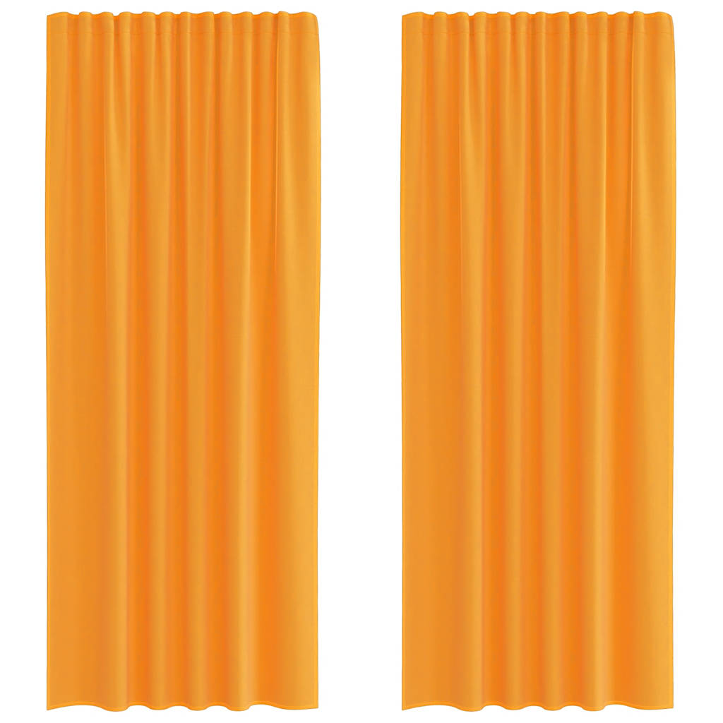 Voile Vorhänge mit Stangentaschen 2 Stk. Orange