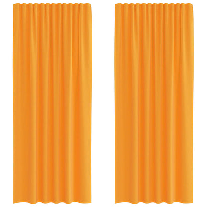 Voile Vorhänge mit Stangentaschen 2 Stk. Orange