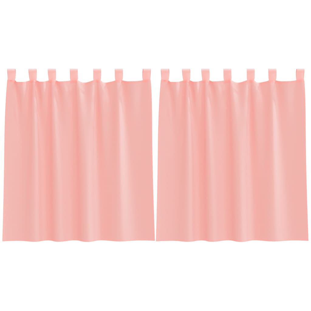 Voile Vorhänge mit Stangentaschen 2 Stk. Rosa