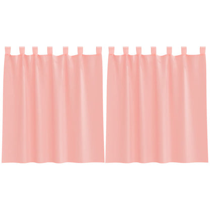 Voile Vorhänge mit Stangentaschen 2 Stk. Rosa