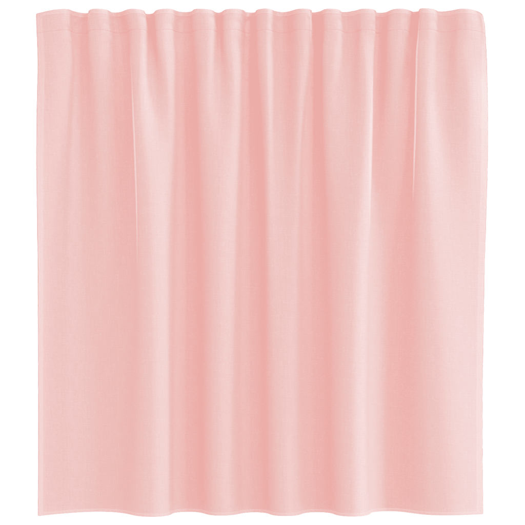 Voile Vorhänge mit Stangentaschen 2 Stk. Rosa