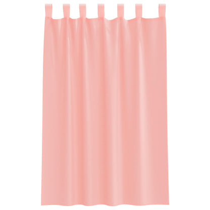 Voile Vorhänge mit Stangentaschen 2 Stk. Rosa