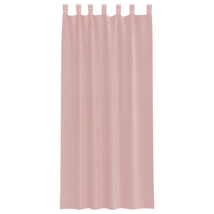 Voile Vorhänge mit Stangentaschen 2 Stk. Rosa