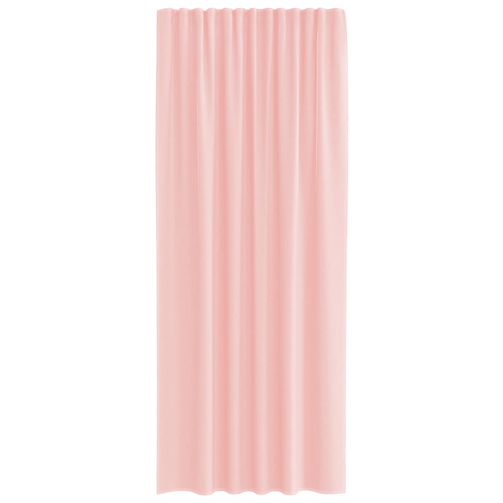 Voile Vorhänge mit Stangentaschen 2 Stk. Rosa