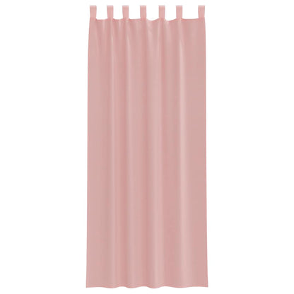 Voile Vorhänge mit Stangentaschen 2 Stk. Rosa