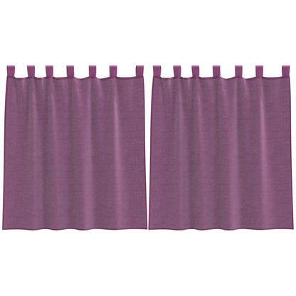 Voile Vorhänge mit Stangentaschen 2 Stk. Lila