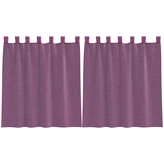 Voile Vorhänge mit Stangentaschen 2 Stk. Lila