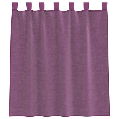 Voile Vorhänge mit Stangentaschen 2 Stk. Lila