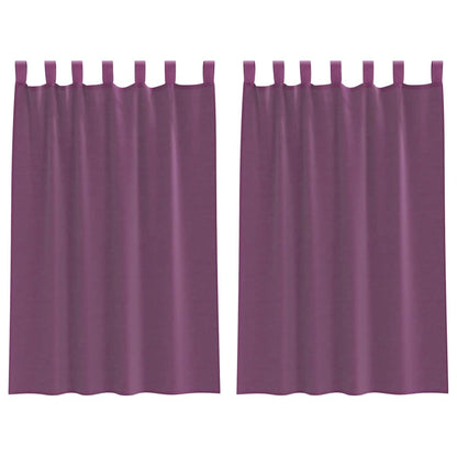 Voile Vorhänge mit Stangentaschen 2 Stk. Lila