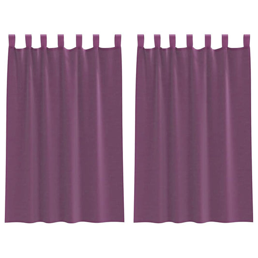 Voile Vorhänge mit Stangentaschen 2 Stk. Lila