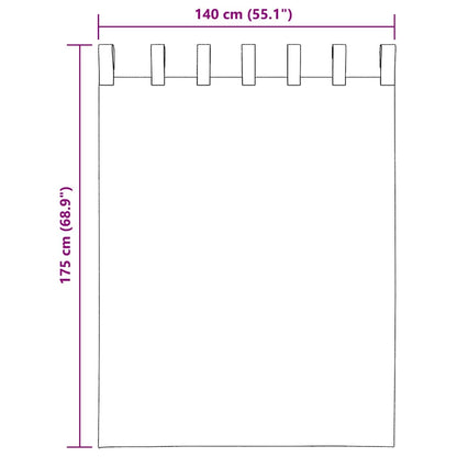 Voile Vorhänge mit Stangentaschen 2 Stk. Lila