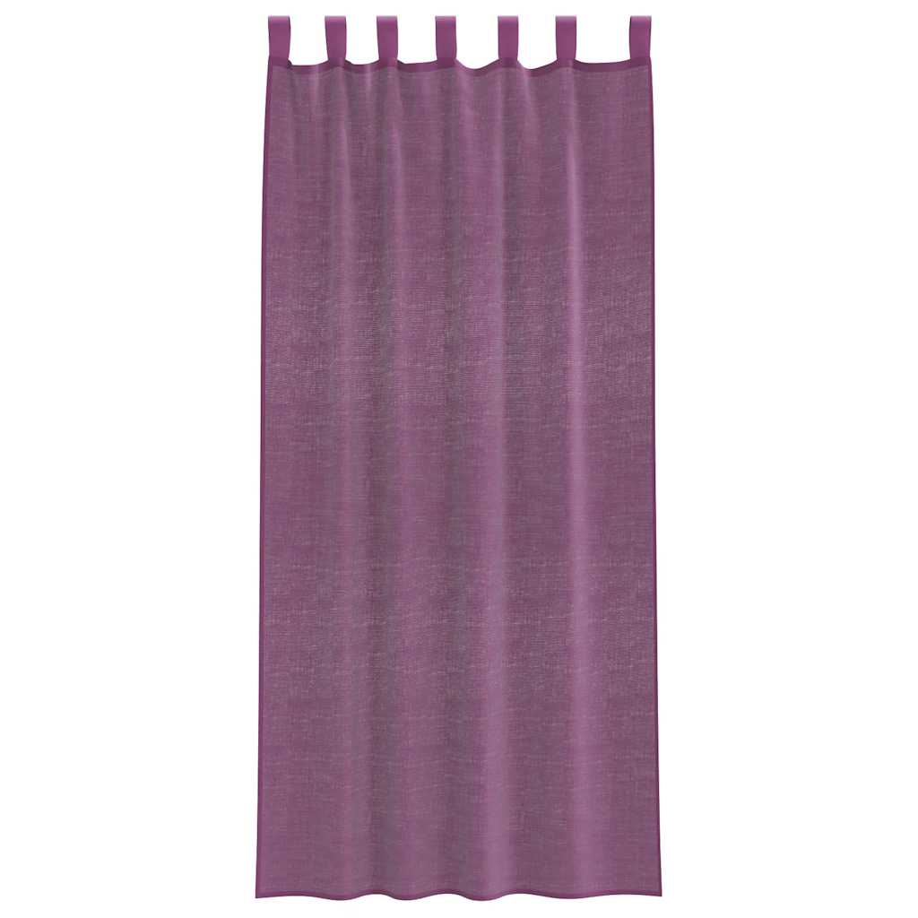 Voile Vorhänge mit Stangentaschen 2 Stk. Lila
