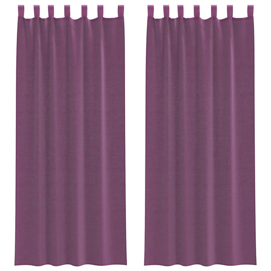 Voile Vorhänge mit Stangentaschen 2 Stk. Lila