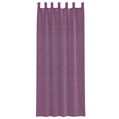 Voile Vorhänge mit Stangentaschen 2 Stk. Lila