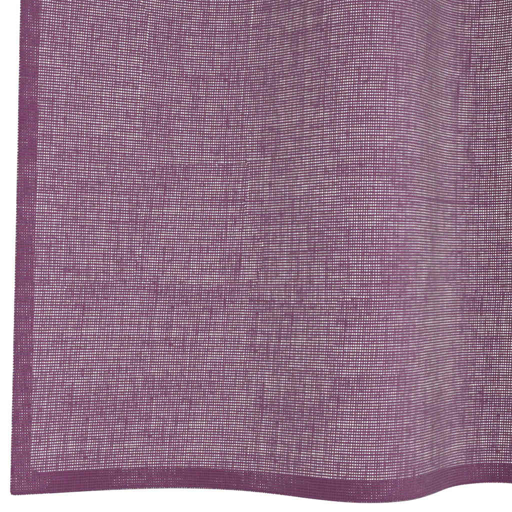 Voile Vorhänge mit Stangentaschen 2 Stk. Lila
