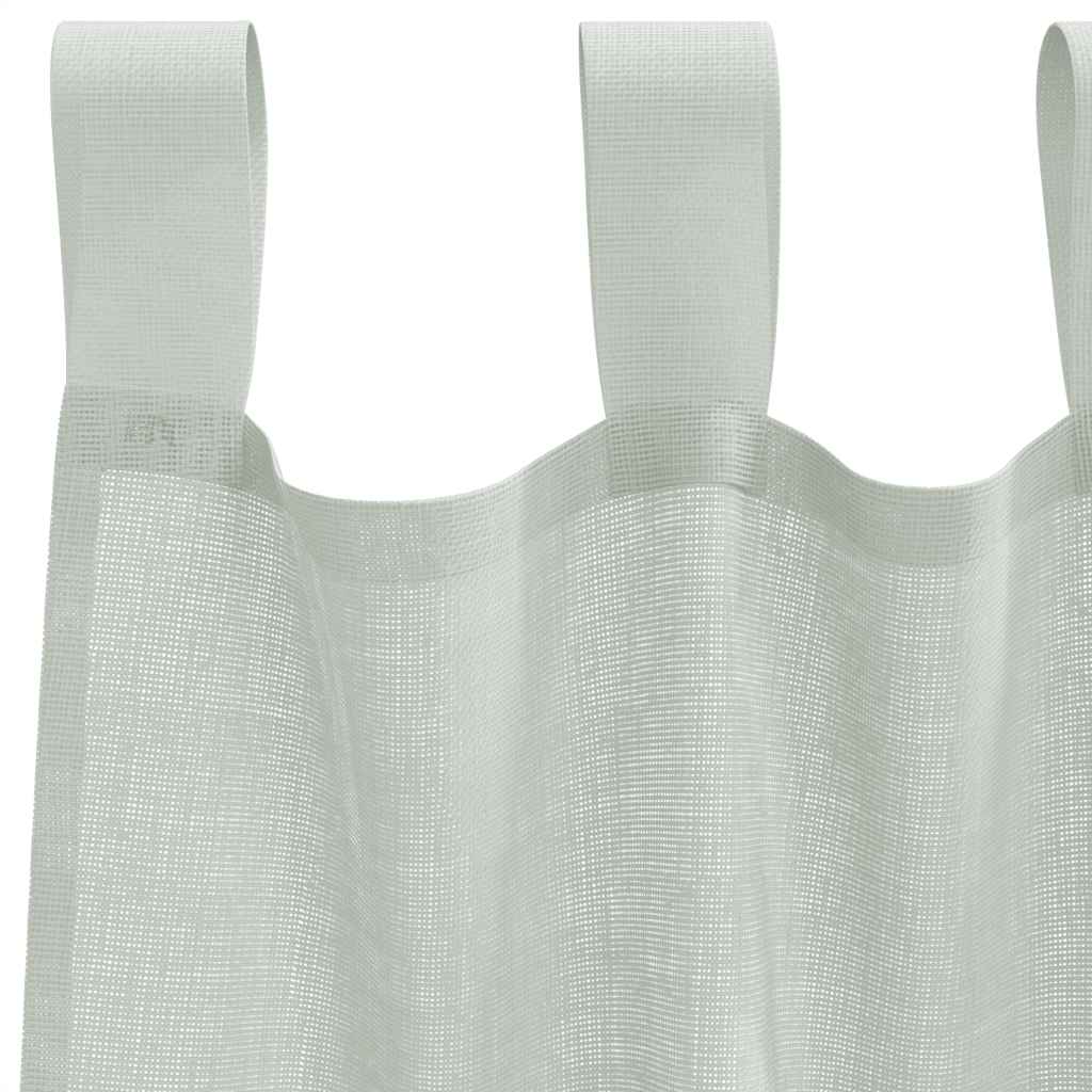 Voile Vorhänge mit Stangentaschen 2 Stk. Hellgrau