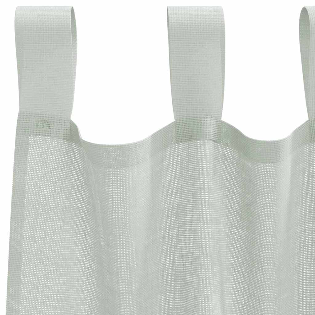 Voile Vorhänge mit Stangentaschen 2 Stk. Hellgrau