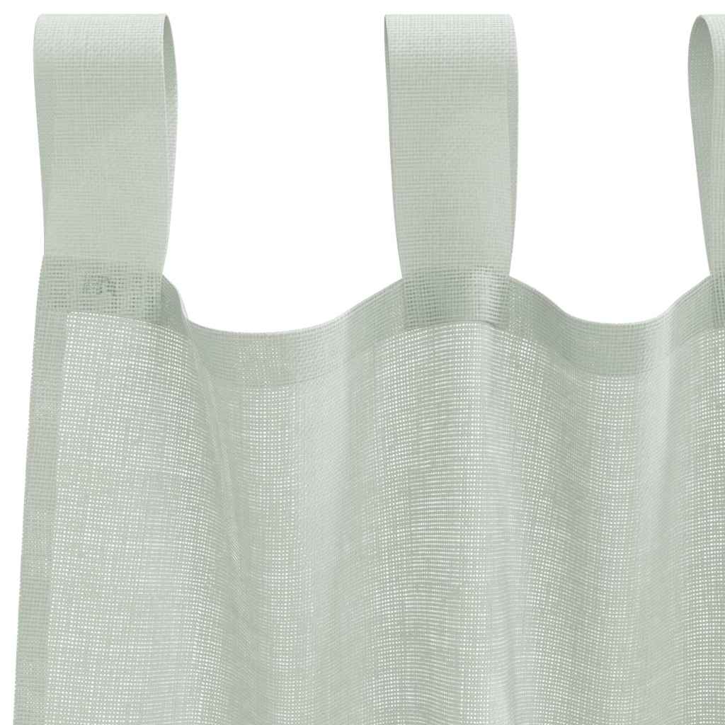 Voile Vorhänge mit Stangentaschen 2 Stk. Hellgrau