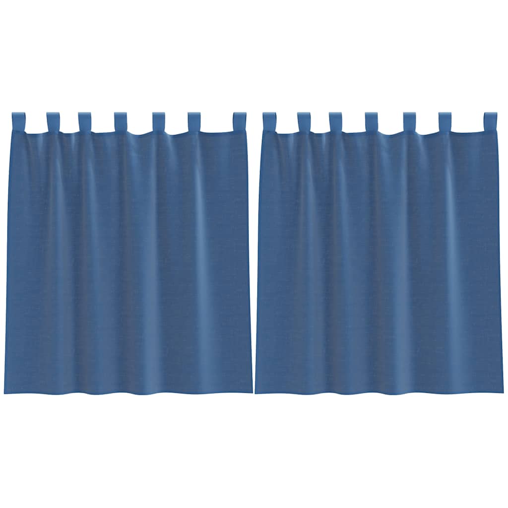 Voile Vorhänge mit Stangentaschen 2 Stk. Königsblau