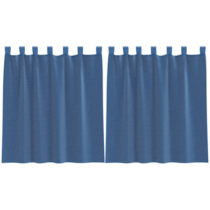 Voile Vorhänge mit Stangentaschen 2 Stk. Königsblau
