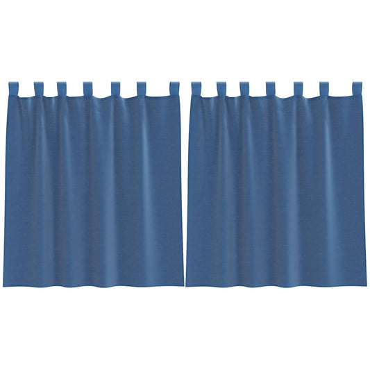Voile Vorhänge mit Stangentaschen 2 Stk. Königsblau