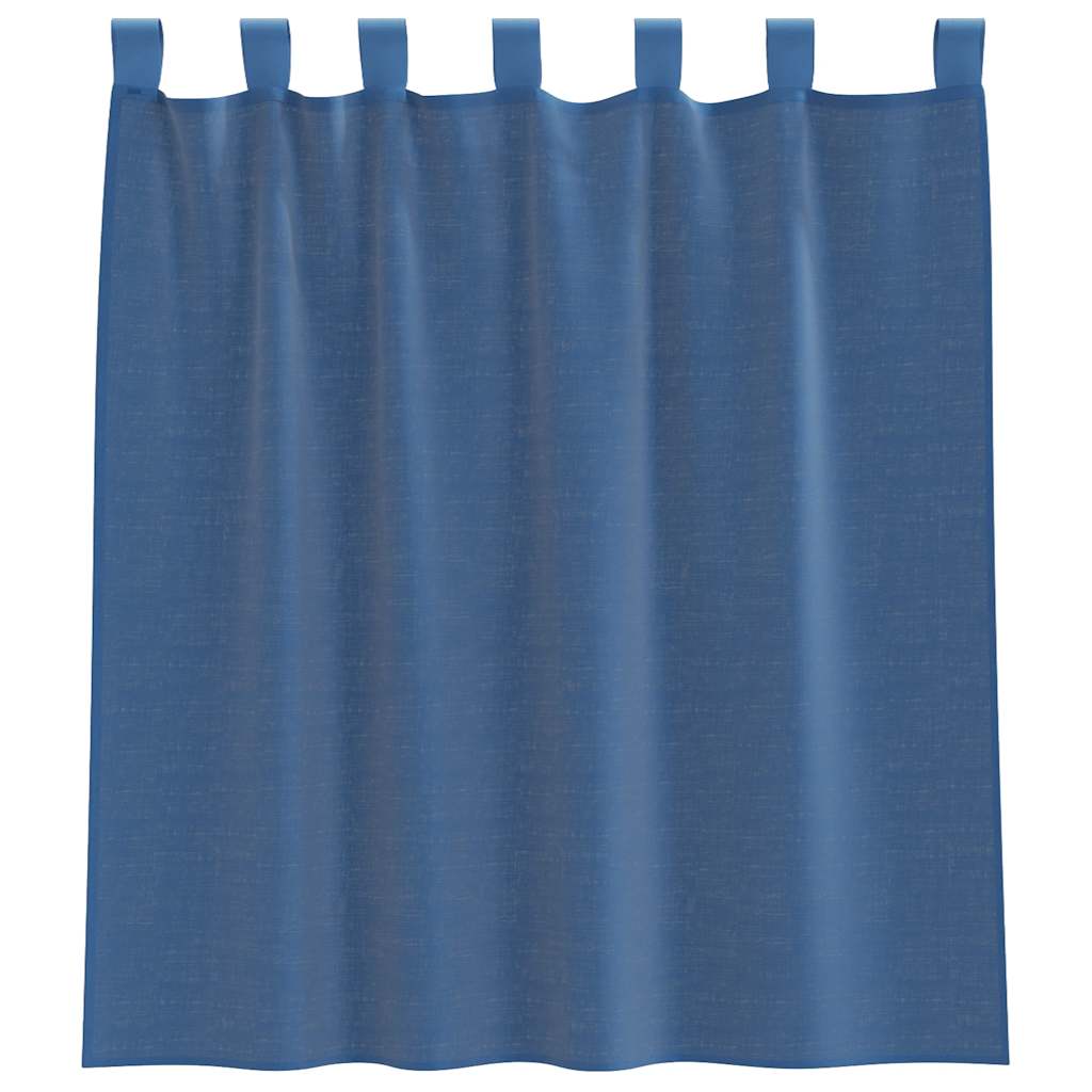 Voile Vorhänge mit Stangentaschen 2 Stk. Königsblau