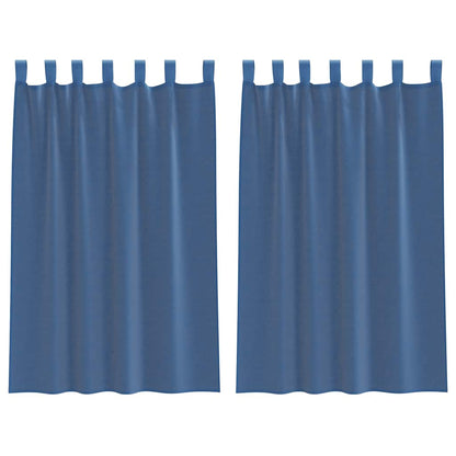 Voile Vorhänge mit Stangentaschen 2 Stk. Königsblau