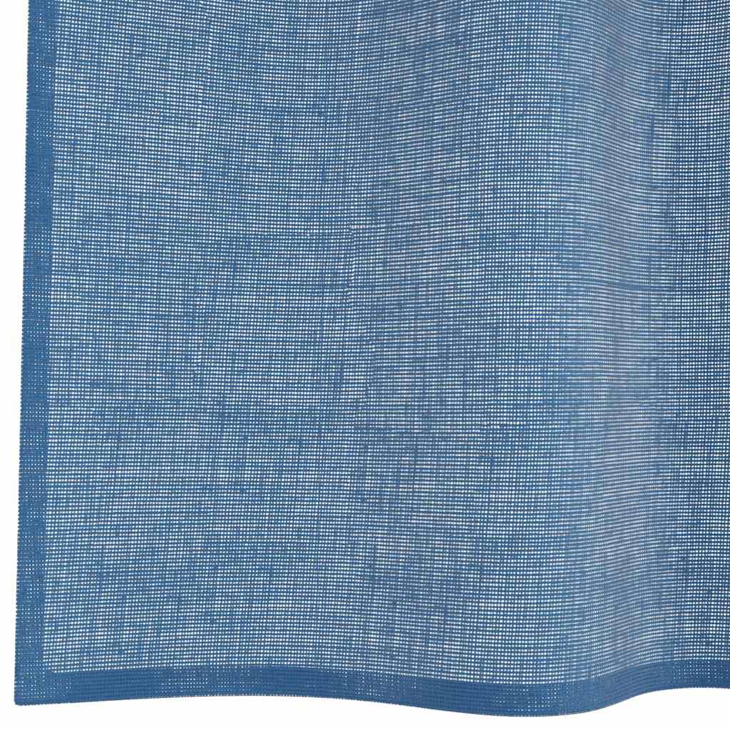 Voile Vorhänge mit Stangentaschen 2 Stk. Königsblau