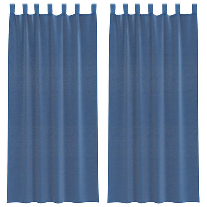 Voile Vorhänge mit Stangentaschen 2 Stk. Königsblau