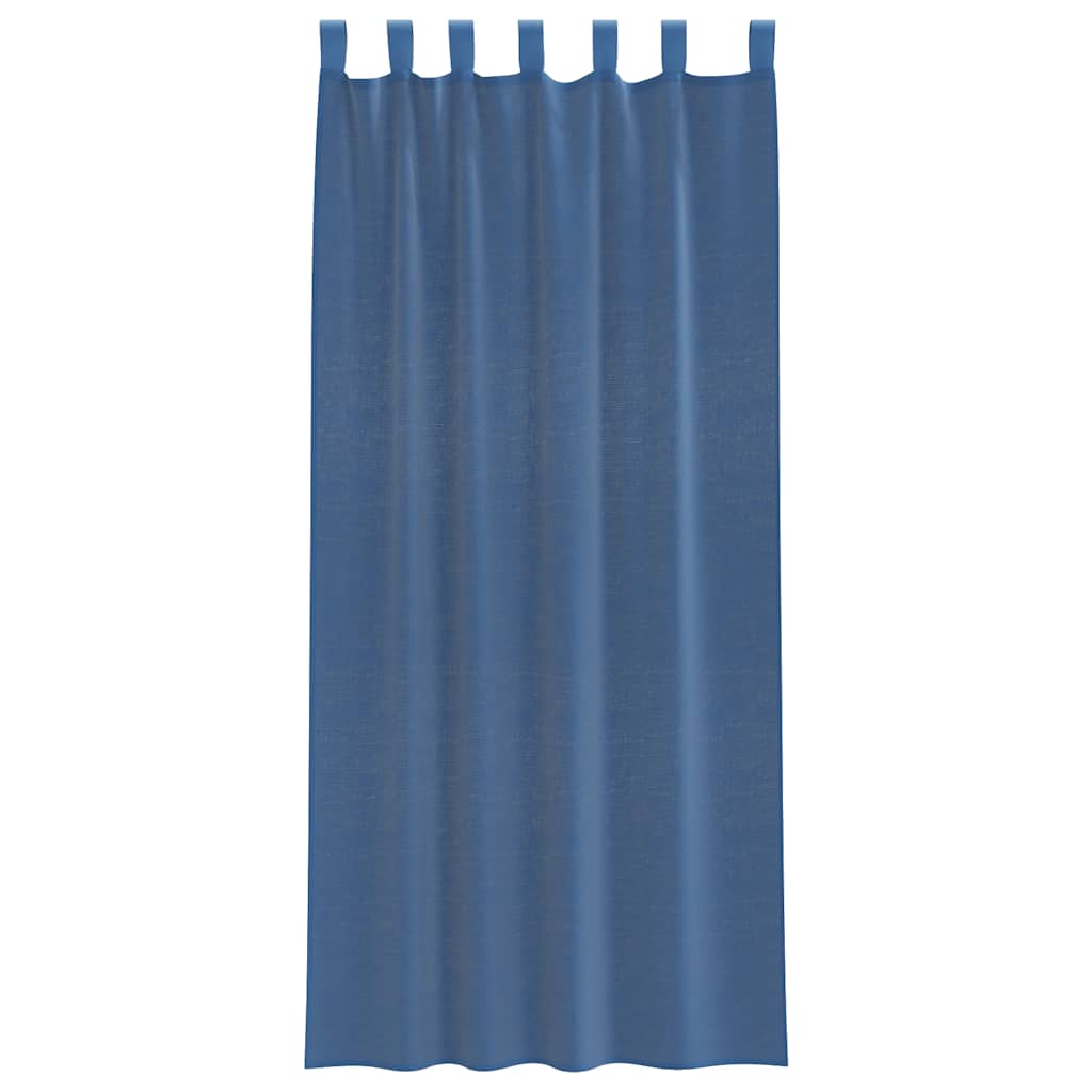 Voile Vorhänge mit Stangentaschen 2 Stk. Königsblau
