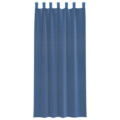 Voile Vorhänge mit Stangentaschen 2 Stk. Königsblau