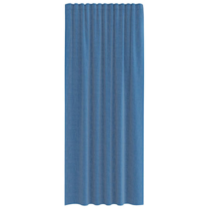 Voile Vorhänge mit Stangentaschen 2 Stk. Königsblau