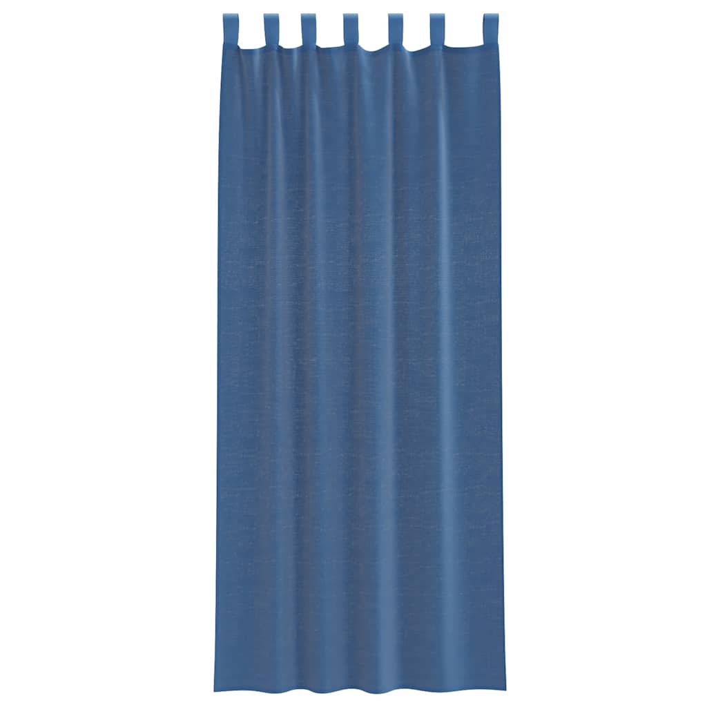 Voile Vorhänge mit Stangentaschen 2 Stk. Königsblau