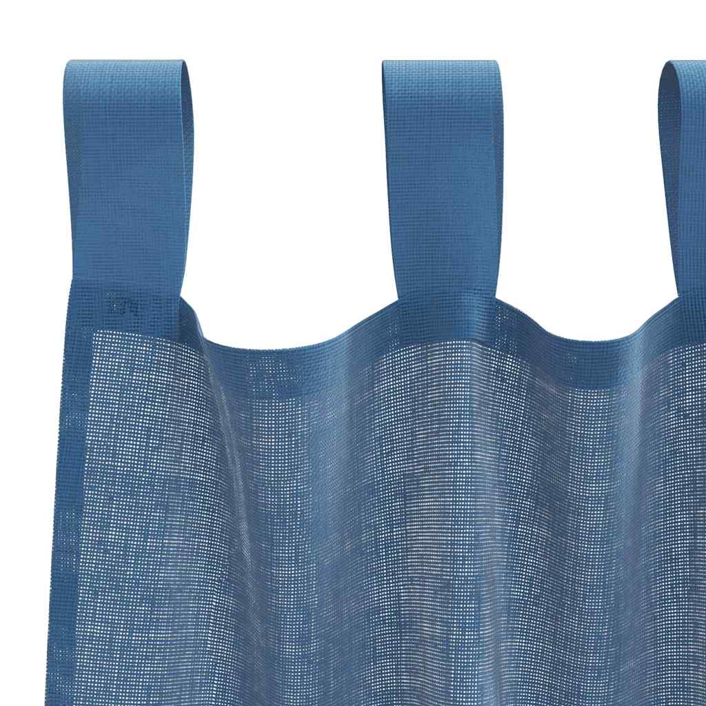 Voile Vorhänge mit Stangentaschen 2 Stk. Königsblau