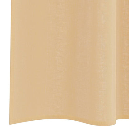 Voile Vorhänge mit Stangentaschen 2 Stk. Sandfarbe