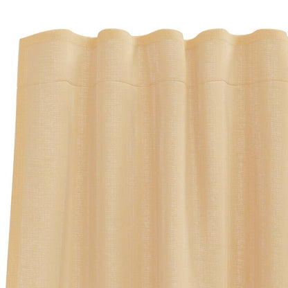 Voile Vorhänge mit Stangentaschen 2 Stk. Sandfarbe