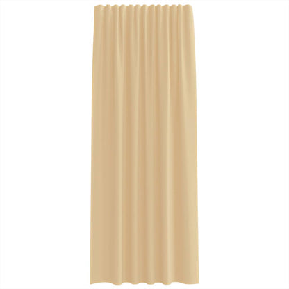 Voile Vorhänge mit Stangentaschen 2 Stk. Sandfarbe