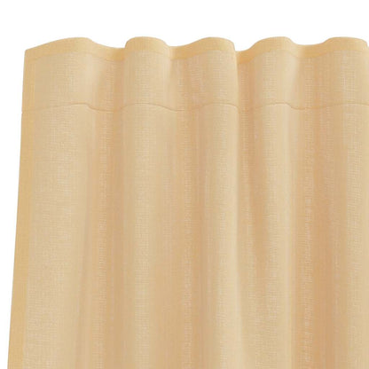 Voile Vorhänge mit Stangentaschen 2 Stk. Sandfarbe