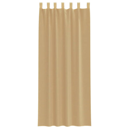 Voile Vorhänge mit Stangentaschen 2 Stk. Sandfarbe
