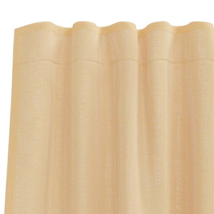 Voile Vorhänge mit Stangentaschen 2 Stk. Sandfarbe