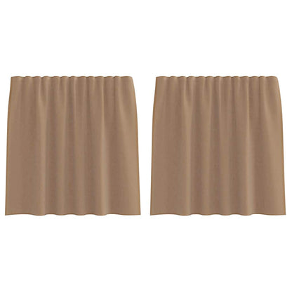 Voile Vorhänge mit Stangentaschen 2 Stk. Hellbraun