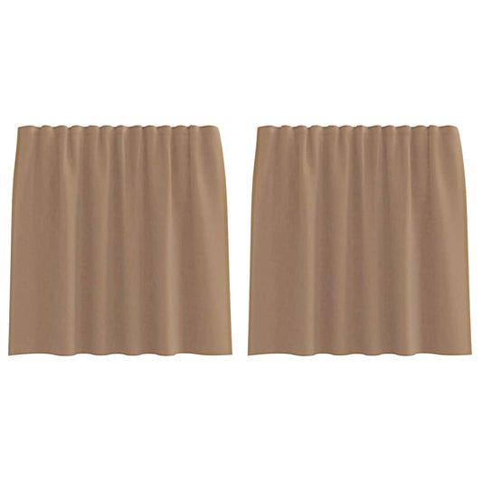 Voile Vorhänge mit Stangentaschen 2 Stk. Hellbraun