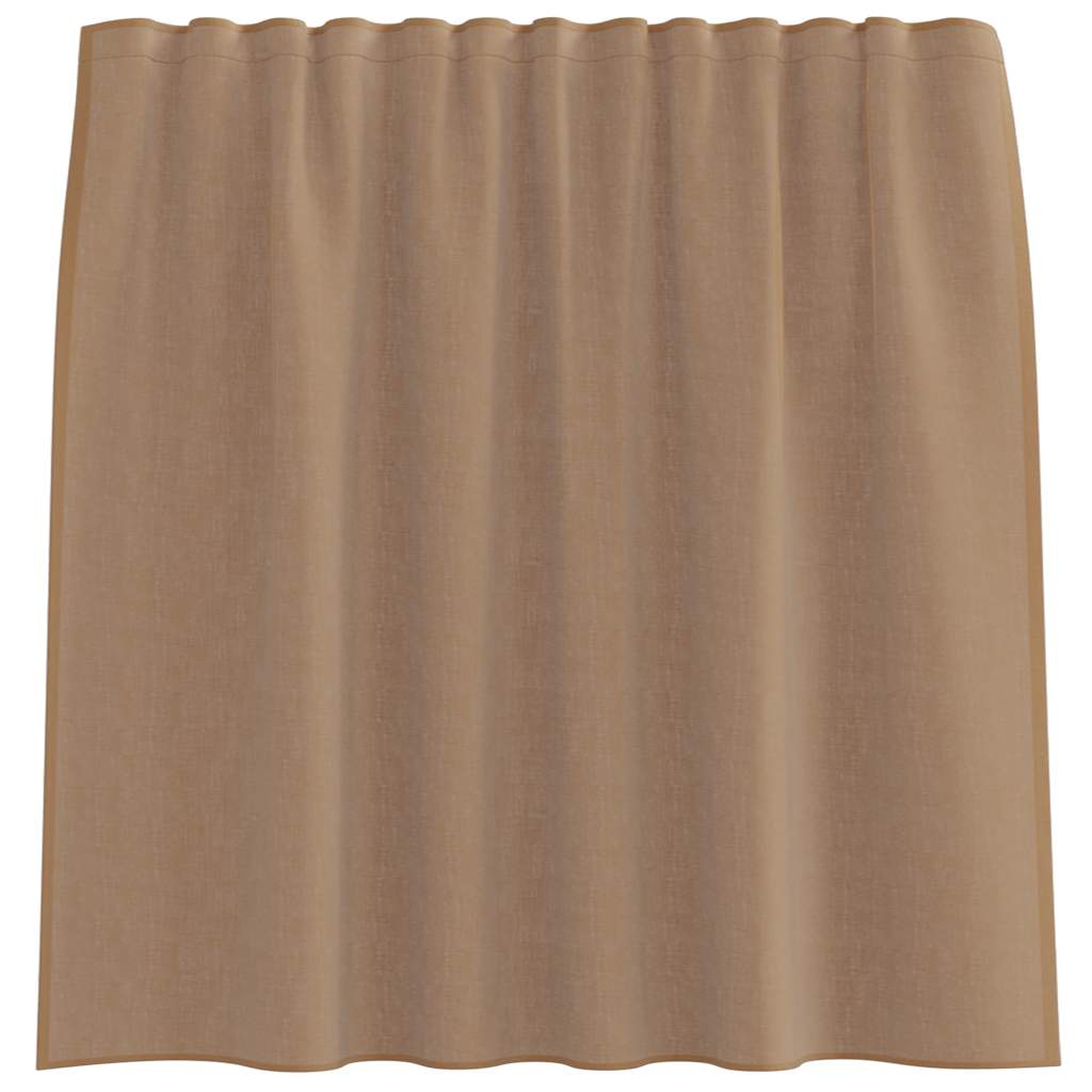 Voile Vorhänge mit Stangentaschen 2 Stk. Hellbraun