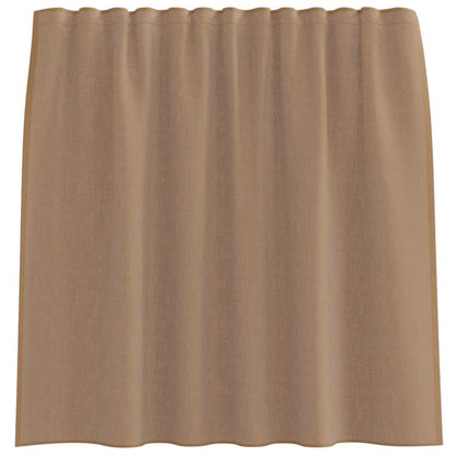 Voile Vorhänge mit Stangentaschen 2 Stk. Hellbraun