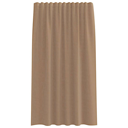 Voile Vorhänge mit Stangentaschen 2 Stk. Hellbraun
