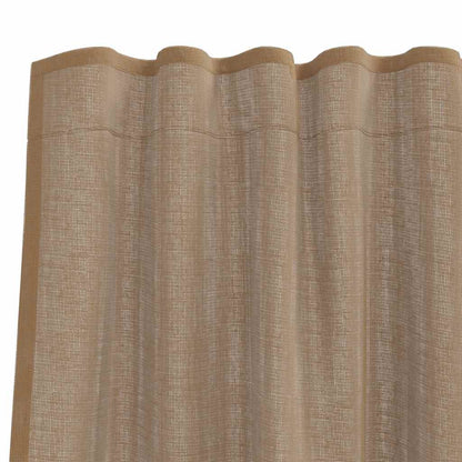 Voile Vorhänge mit Stangentaschen 2 Stk. Hellbraun