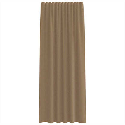 Voile Vorhänge mit Stangentaschen 2 Stk. Hellbraun